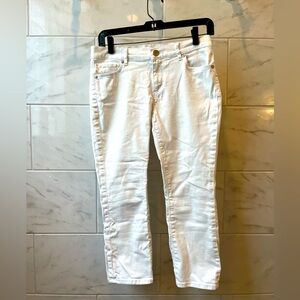 LOFT White Cropped Jeans. Size 4 petite.